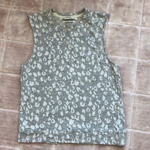 All saints cotton leopard print tank